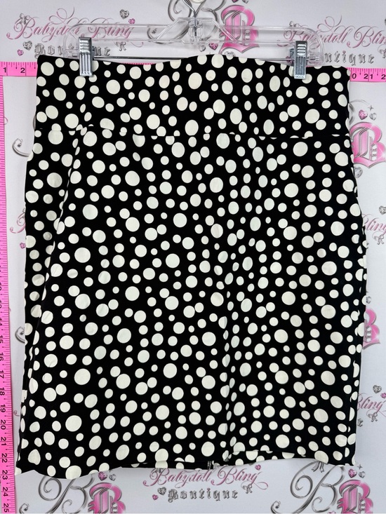 Lily Morgan Dresses & Skirts - Lily Morgan skirt pencil dotted white black Polka Dot Black Pencil Skirt